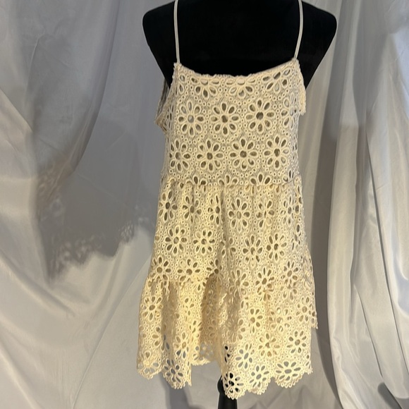 Crotchet Mini Sundress Fully Lined With Elastic Straps Size L - Picture 3 of 11